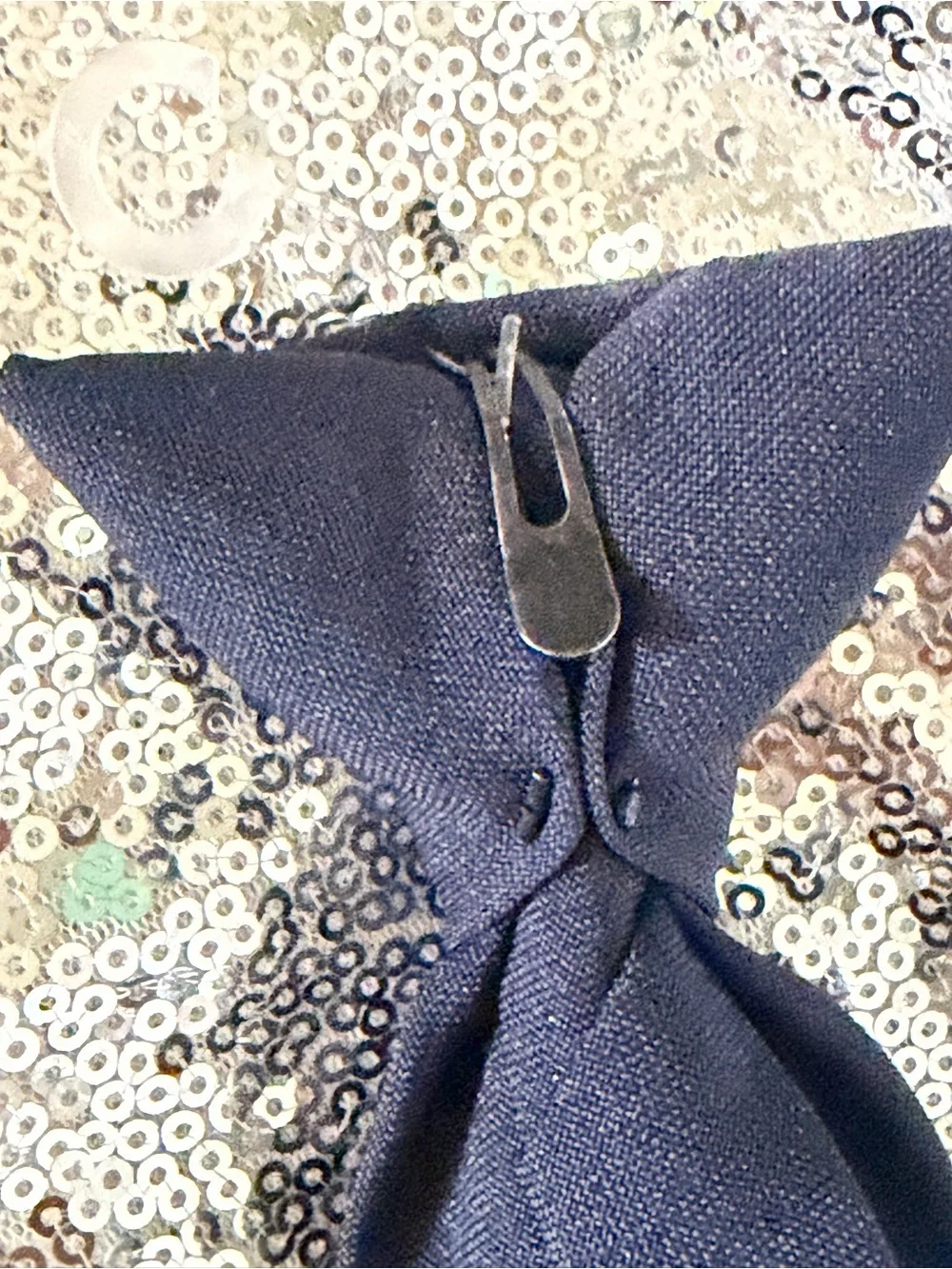 Dark Navy Blue Clip-On Uniform Tie - Picture 8 of 12